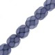 Czech Fire polished faceted glass beads 4mm Snake color Jet cyan blue